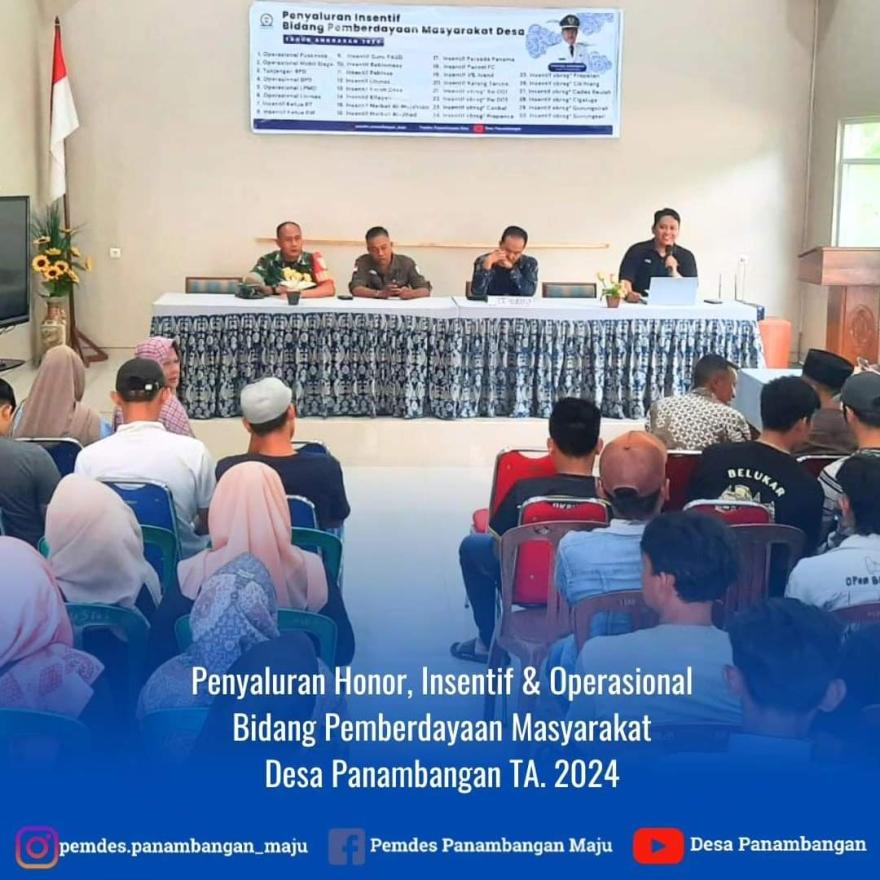 PENYALURAN INSENTIF DI BIDANG PEMBERDAYAAN MASYARAKAT TAHUN 2024